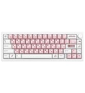 GEKUCAP PBT Japanese Keycaps 116 Keys Pink Keycaps Dye Sublimation Cute Keycaps Cherry Profile Cu...