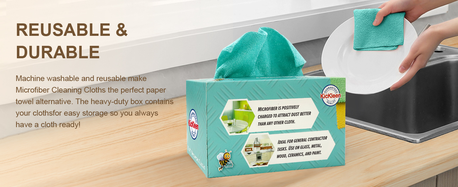 blue cleaning microfiber cloths