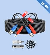 ANLINK 16.4FT/5M All-in-One Video Power Cable, Premade BNC Video Power Cable Extension Wire for C...