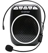 WinBridge WB001 Portable Voice Amplifier with Headset Microphone, Personal Speaker Head Mic, Mega...