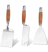 Vayvnt Stainless Steel Spatula Set of 3, Griddle For Cast Iron Skillet Use | Solid Spatula, Gridd...