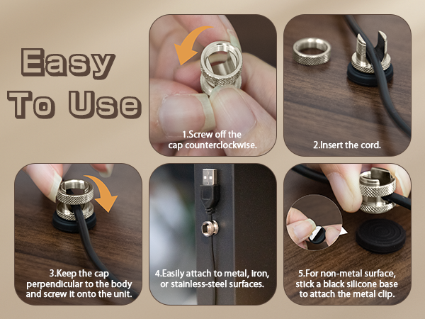 magnetic cable clips