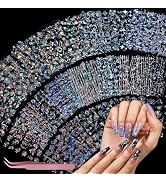 Teenitor 50 Sheets Aurora Nail Stickers for Nail Art, Star Nail Art Stickers for Kids Women, Lase...