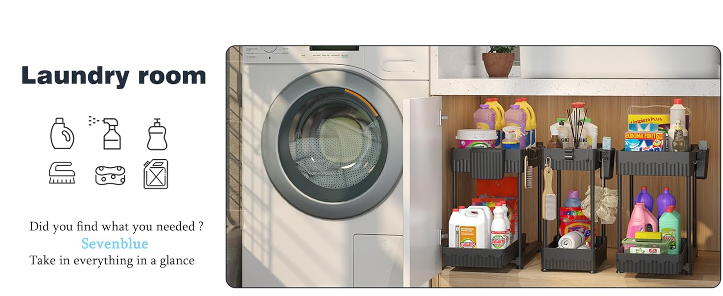 Sevenblue Laundry Room undersink organizer
