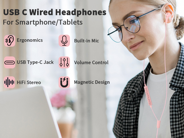usb c earbuds wired