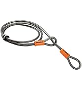 KryptoFlex 710 Double Loop Security Cable, 7FT Long Braided Steel Flex Bike Lock Anti-Theft Cable...
