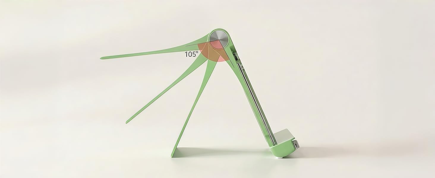0 - 105° multi-level adjustable, meeting different reading needs