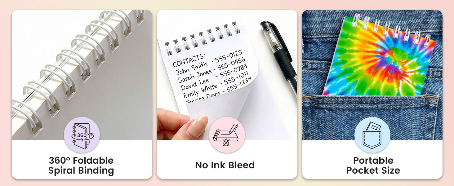 Mini Tie Dye Notepads