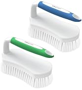 Amazer Scrub Brush for Cleaning Comfort Grip Shower Scrubber Flexible Stiff Bristles with Handle ...
