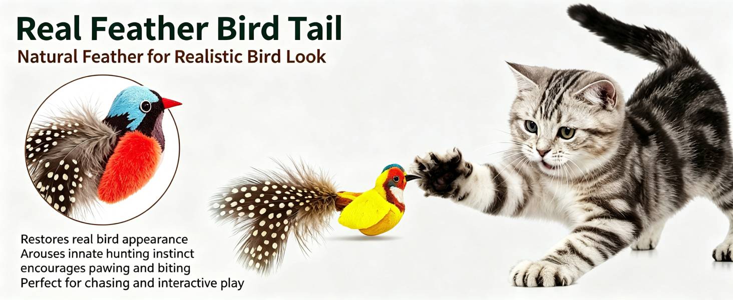 birdlike cat toy