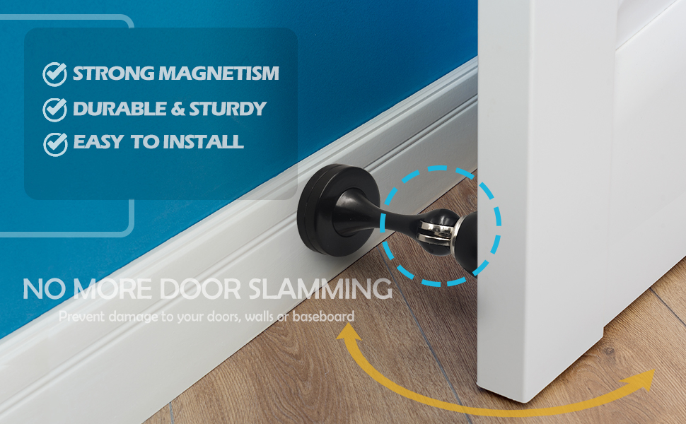 Neoera magnetic door stop stopper stoppers holder catch bumper protector floor wall mount antique