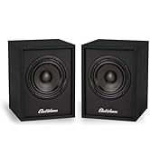 Electrohome Huntley Powered Bookshelf Speakers with Built-in Amplifier and 3" Drivers for Turntab...