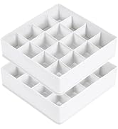 Joyoldelf Sock Drawer Organizer Divider, 16-Cell Underwear Organizers and Storage Fabric Drawer O...