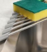 VAQULION Triangle Dish Drying Rack, Sink Caddy for Top of Sink Rack, Stainless Steel Roll-Up Over...