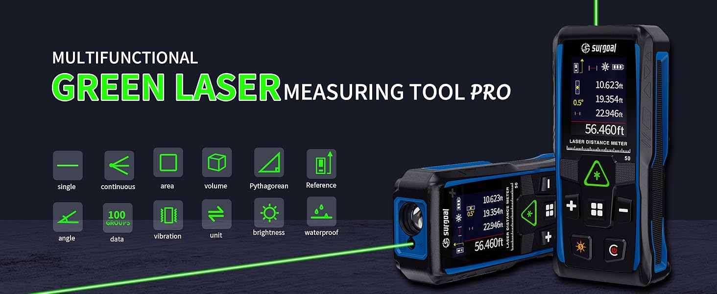 Professional multi-functional green light laser rangefinder