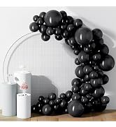 DECOCKRAT 130PCS Black Balloons, Latex Balloons Different Sizes 18/12/10/5 Inch, Helium Balloons ...