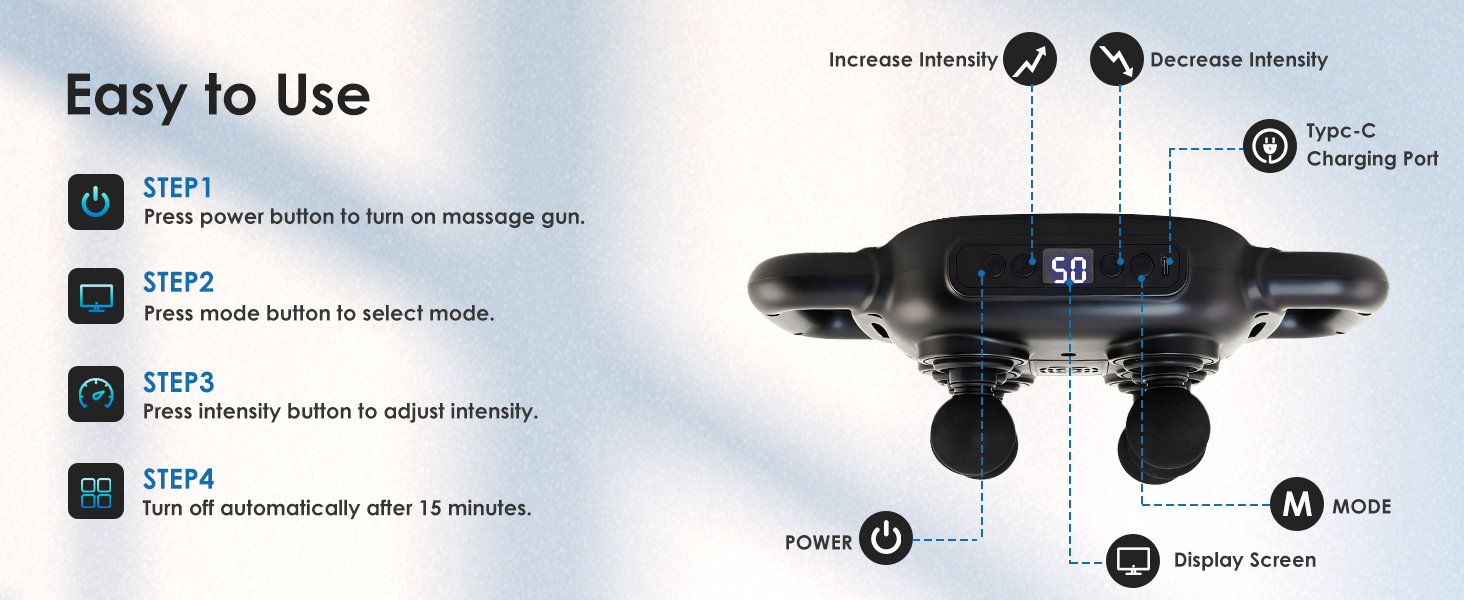 6 head massage gun