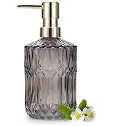 IVAILEX Glass Soap Dispenser Hand Soap Dispenser 12oz/390ml Soap Dispenser Bathroom Kitchen Soap ...