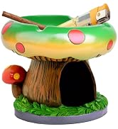 YukaBa Cute Mushroom Ashtray with Lighter Stash Spot - Cool Ashtrays for Weed Smokers and Bong Us...