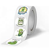 YEWROXY 500PCS Cute Pickle Sticker Roll, 0.9 Inch Cartoon Pickle Stickers for Teens, Kids Reward ...