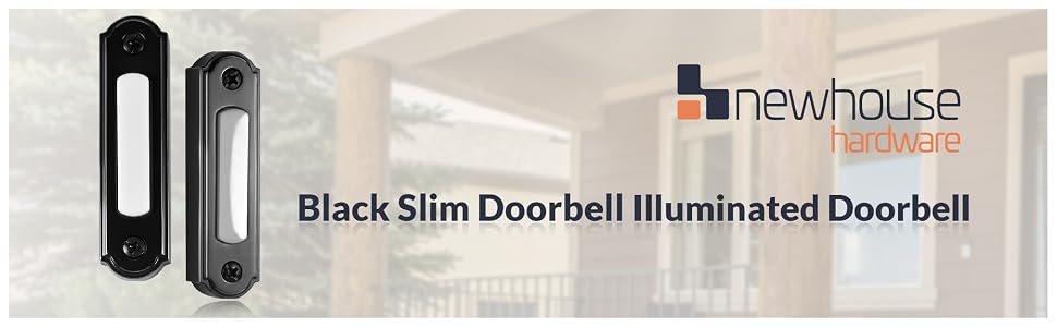 Newhouse Hardware LED Lighted Metal Black Door Chime Push Button is a technology for a home