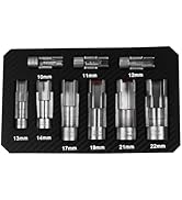 RULLINE 3/8" 1/2" Diesel Injector Fuel Line Socket Wrench Set 10-22mm for Thermo Switches, Fasten...