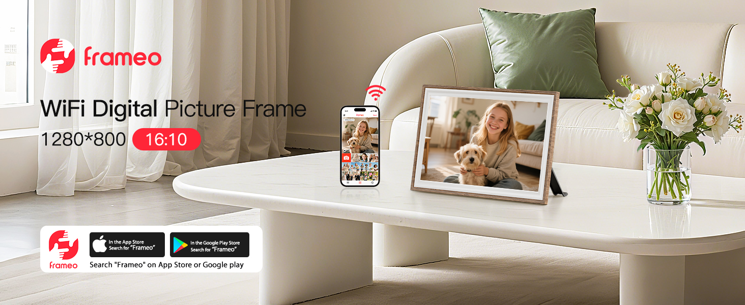 frameo digital frame wifi picture photo video share moment from phone