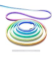 Aclorol 16.4FT LED Neon Rope Lights Addressable LED Strip Neon Sign Flexible Pixels Light RGB Dre...