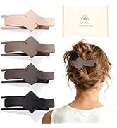 Amlaidu Medium Flat Hair Clips for Women, French Flat Claw Clips for Thin Thick Hair, Duckbill Ha...