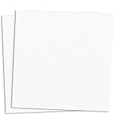25 Sheets, White Cardstock Paper Heavyweight - 110 lb. Cover, 12" x 12"