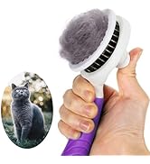 Self Cleaning Slicker Brush - Cat Brush Skin-Friendly Deshedding Grooming Massaging Tool for Long...