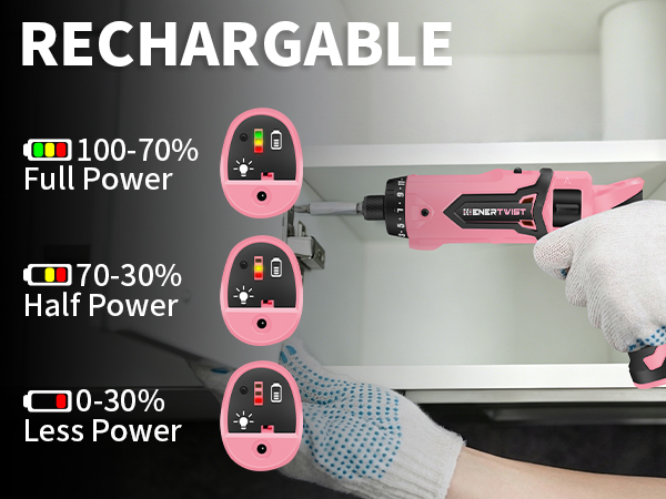 8v pink electric screwdriver