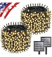Upgrade 2Pack 500LED Solar String Lights Outdoor Waterproof, 180FT Solar Lights Outdoor String wi...