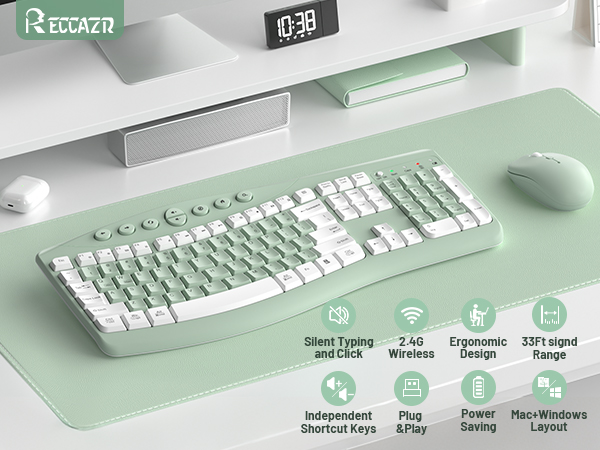 Erogonmic wireless keyboard and mouse 1