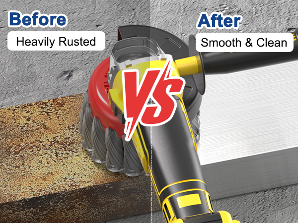 Wire Wheel Brush Set for 4-1/2" Angle Grinder