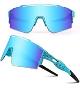 Ukoly Cycling Sunglasses for Men Women with 3 Interchangeable Lenses, Polarized Sports Sunglasses...