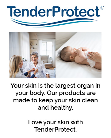 TenderProtect Love Your Skin with our wipes and rinse free disposable wash cloths