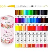 Caliart 72 Colors Double Tip Brush Pens Art Markers, Artist Fine & Brush Pen Coloring Markers for...