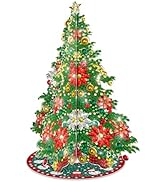 Ginfonr Tabletop Diamond Art Painting Kit, Christmas Tree Double Sided Special Shaped Rhinestone ...