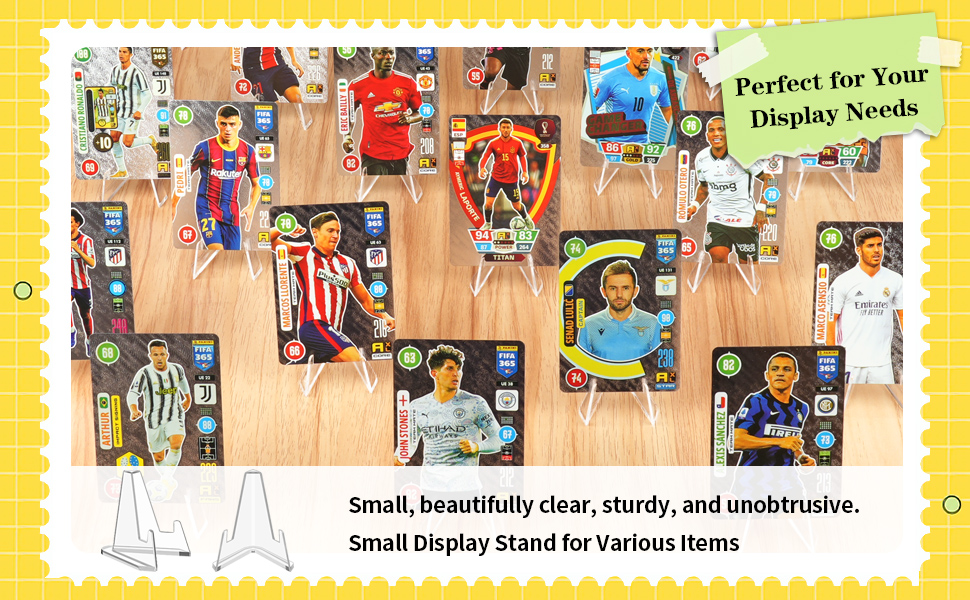 Small, beautifully clear, sturdy, and unobtrusive. Small Display Stand for Various Items