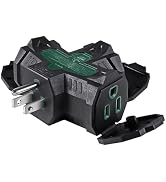 FiiMan 3 Outlet Indoor Outdoor Wall Adapter, ETL Listed 3-Prong Grounded Outlet Splitter, Weather...