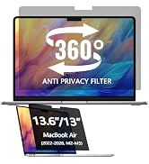 Halloive 360° Privacy Screen Protector for Macbook Air 13.6/13 Inch (2022-2026, M2, M3,M4,M5), Pr...