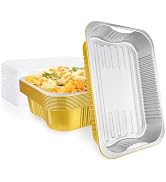 EUSOAR Foil Pans with Lids, 12pack 123oz Small Disposable Aluminum Foil Loaf Cake Pan Holder Tin,...