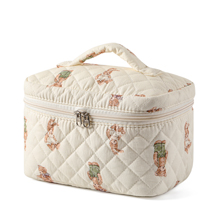 Quilted Cotton Makeup Bag