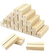 Piopiocoing Wood Place Card Holders Wood Table Number Stands Picture Holder Acrylic Sign Holders ...