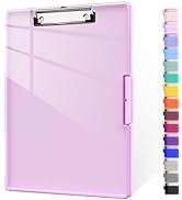 Piasoenc Clipboard with Storage, 8.5x11" Clip Boards with 2 Storage Case and A4 Paper Folder, Cle...