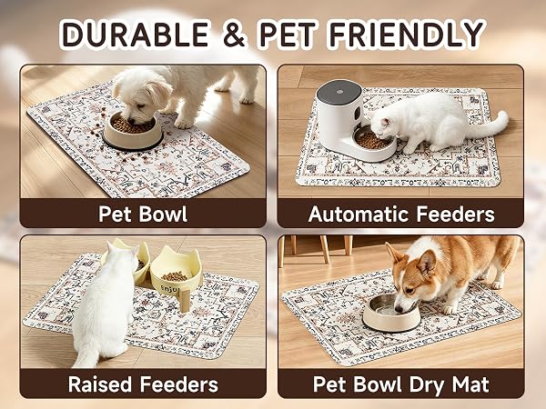 cat bowl mat
