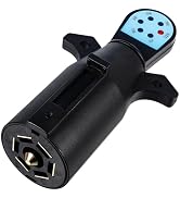 WUSHIXAN Trailer Light Tester, 7 Pin Trailer Plug Testerwith Red LED, 7 Way Trailer Plug Testerfo...