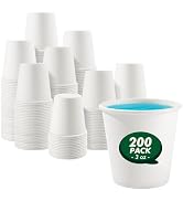 CELLURA 3 oz Bathroom Cups 200 Pack Small Paper Cups | Leak-Resistant Disposable Paper, BPA-free,...
