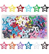 ELANE 64 Pcs Small Star Snap Hair Clips for Women Girl,Cute Hair Barrettes for Women Fine Thin Ha...